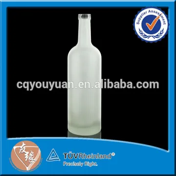 Exotic Cork Top Transparent Round 750ML Black Glass Liquor Bottle