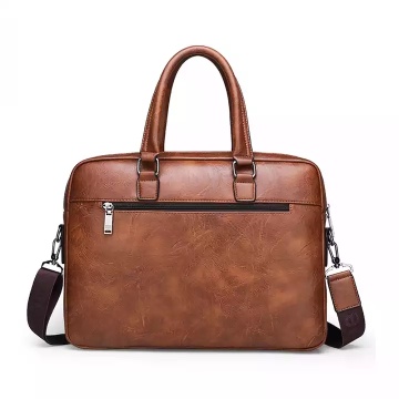 Grote lederen laptop messenger bag voor mannen