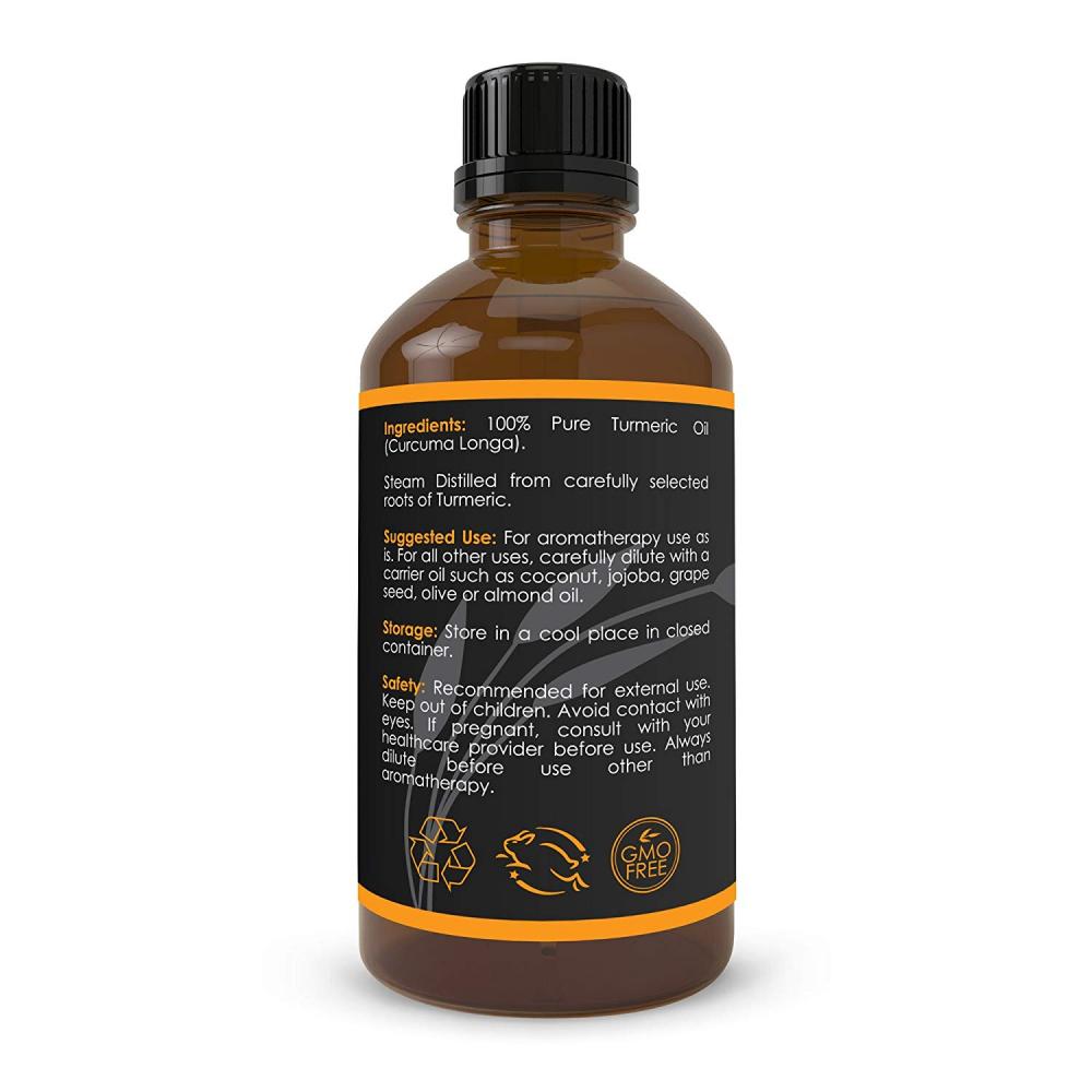 100% organic Turmeric Essential Oil or Curcuma oil