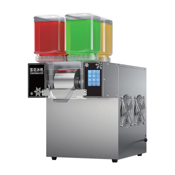 120kg/24h Snow Ice Maker Shaver - Air Cooling Snowflake Ice Cream Machine 4 Barrels