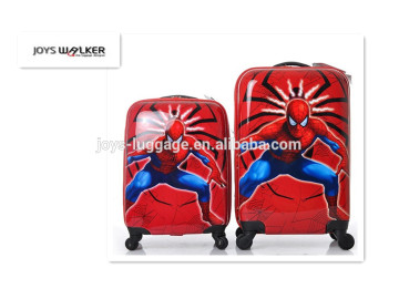 ABS material spideman design red luggage