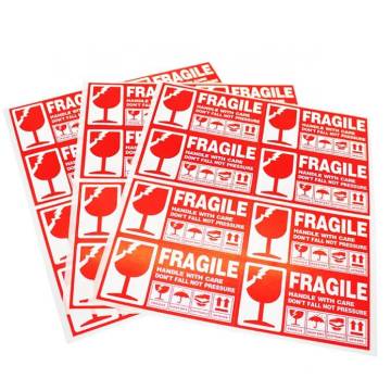 warning label fragile sticker handling sticker