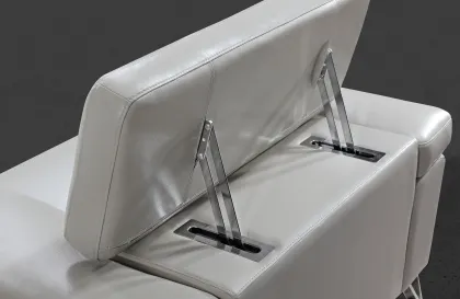 Natural Leather Couch with headrest