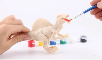 DIY painting dinosaur models