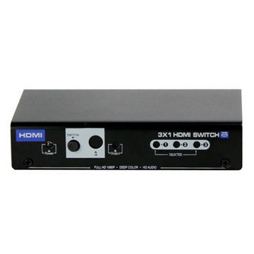 3-channel HDMI® Switch, Up to 15/20m, Wireless Infrared Remote Control