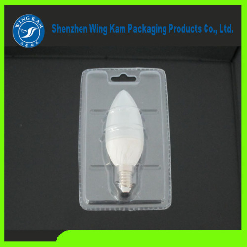 カスタムデザインのプラスチッククラムシェルブリスターパッケージで包装された効率的な電球製品
