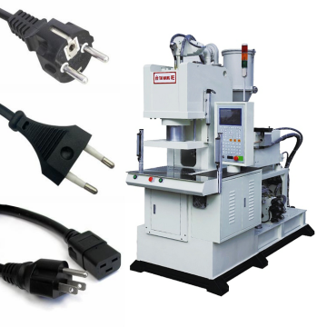 High-Speed Vertical Injection Molding Machine for Power Cord C Type Plugs - 7000 Pieces Per Day