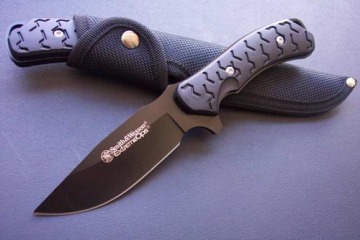 hunting knife w,aluminum handle