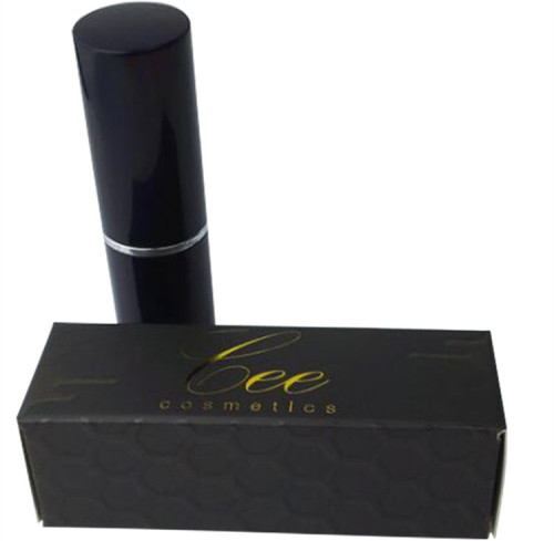 Zwarte UV/Gold stempelen Lipstick Coated Paper Box