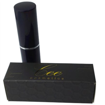 Gold Logo Black Paper Custom Lipstick Box