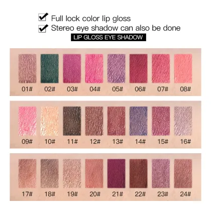 24 Colors Private Label Cosmetics Matte Lip Gloss