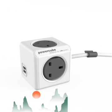 Customizable Allocacoc Power Strip Cube Socket for Office & Travel