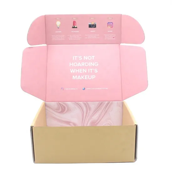 Custom Printing Luxury Skincare Cosmetic Gift Corrugated Paper Shipping Mailer Boxes
