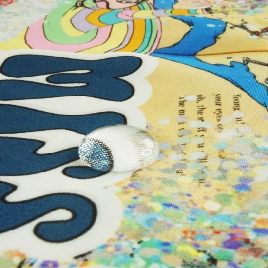 Quick Dry Waterproof Knitted Print Peachskin Velvet Fabric