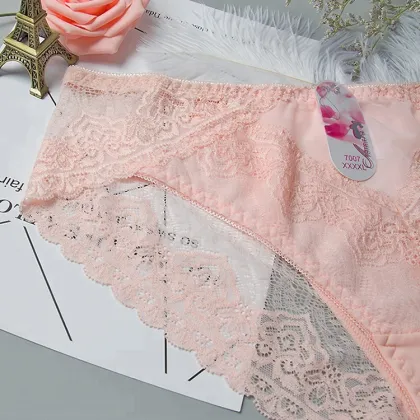 Pink Color sexy panties cotton ladies underwear