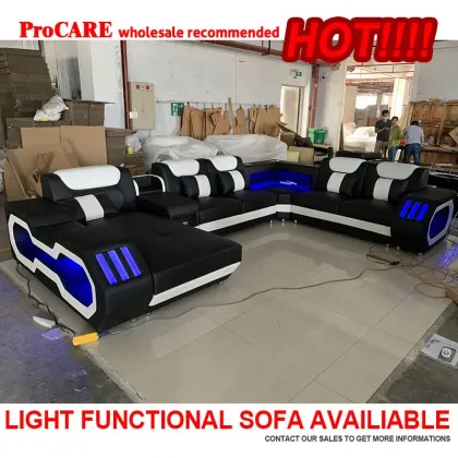 Luxury Smart Sectional Sofa with LED Light