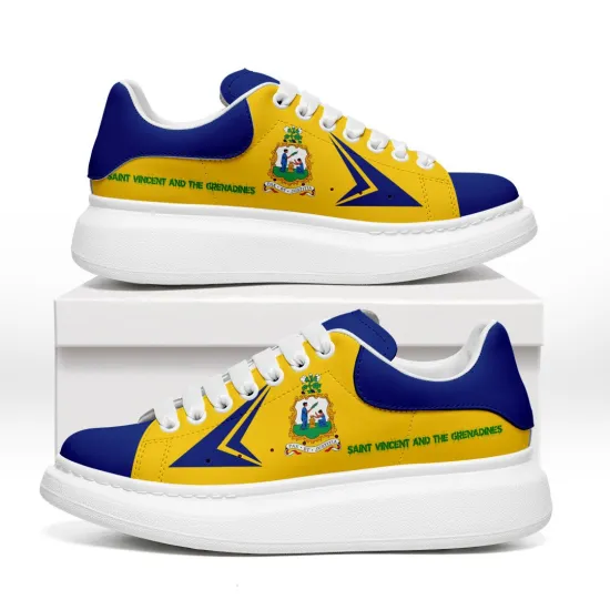 Custom Men's Print On Demand Cushion Sports Shoes for Saint Vincent and The Grenadines