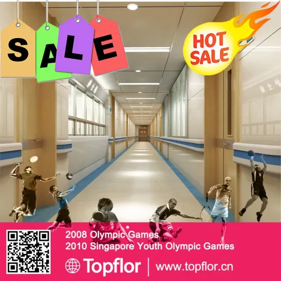 Factory OEM Commercial Vinyl Hygienic PVC Flooring For Hospital