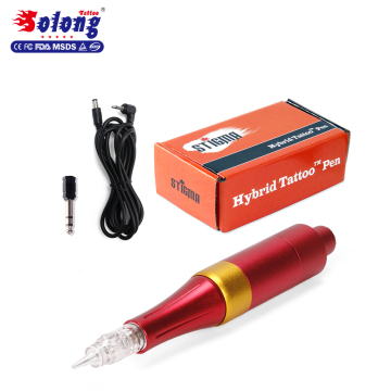 Solong Tattoo Hybrid Tattoo Pen Rotary Tattoo Machine Permanent Makeup Pen Needle Cartridges
