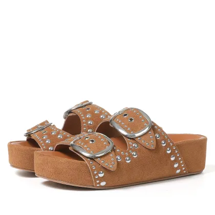Women's straw sandals, summer beach sandals