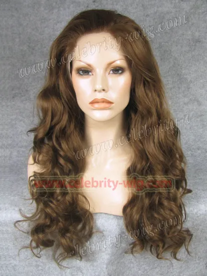 Dark Brown Long Wavy Synthetic Lace Front Wig Nicole Kidman Wig