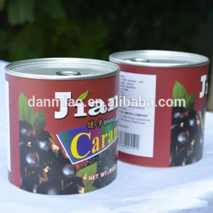 Red blueberries paper can with tin lid