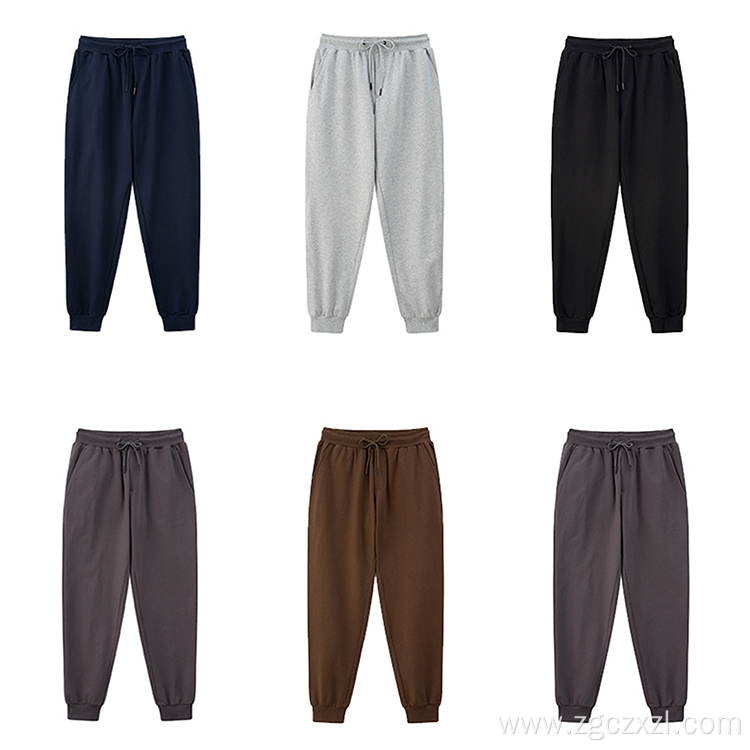 Fashion thickening and fleece men's loose sports pants