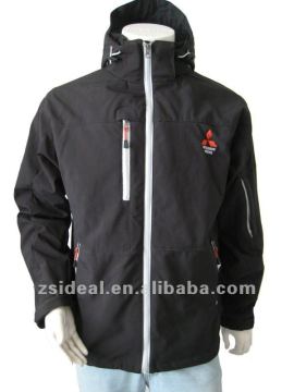 Customized men's waterproof and breathable softshell jacket and ski jacket with detachable hoodie