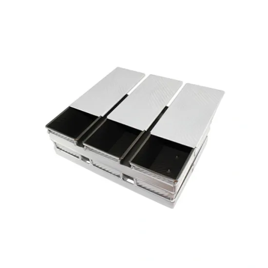 Rk Bakeware China Nonstick 3 Straps Aluminum Bread Pan Glazed for Industrial and Commercial Bakeries