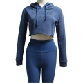 Blo Crop Top Running Hoodie Fir Fraen