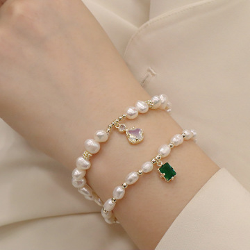 Wholesale Natural Stone bracelet Freshwater Pearl Zircon Bracelet Can Be Customized Factory
