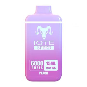 พัฟ 6000 พัฟแบบใช้แล้วทิ้ง Eqte Iqte ความเร็ว