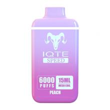 Puff 6000 Puffs wegwerp E Sigaretten IQTE -snelheid