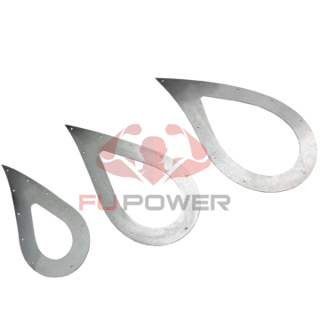 Tear Drop Exhaust Tip 3" Stainless Steel with Aluminum Trim Plate