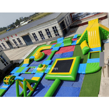 Inflatable Sea Water Park Trampoline with Slide and Platform