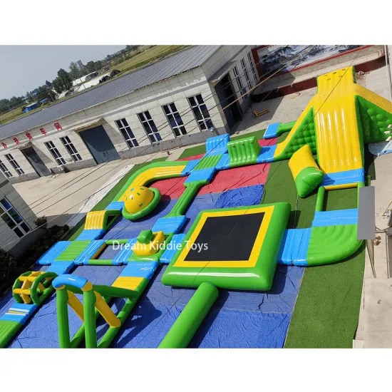 Inflatable Sea Water Park Trampoline with Slide and Platform