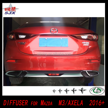 ABS Unpainted Rear Lip Spoiler for Mazda 3 Axela 2014-2016