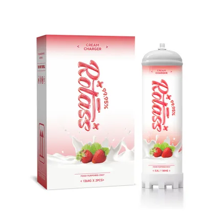 Rotass 2.2L Strawberry Flavored Whipped Cream Charger for Dessert Tools - USA Delivery