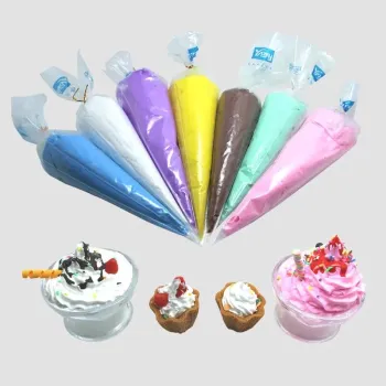 Non Toxic DIY Ice Cream Clay for Snow Globe Cup Keychain