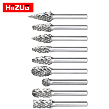 M-Type Carbide Rotary Files for Cast Iron Cutting - 6mm & 6.35mm Shank Diameter Carbide Burrs for Dremel