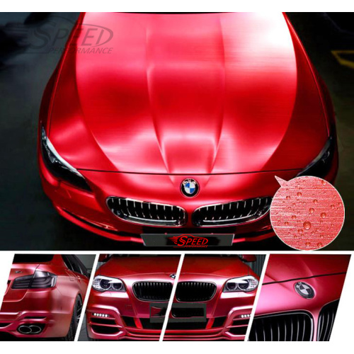 Selbstkleber Pinsel Chrom Red Car Wrap Film