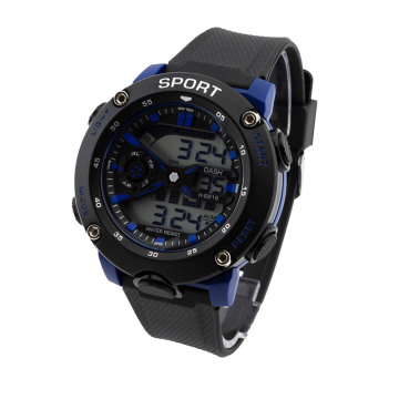 Manufactory Wholesale TPU Strap Waterproof Men's Sport Wrist LCD Watch