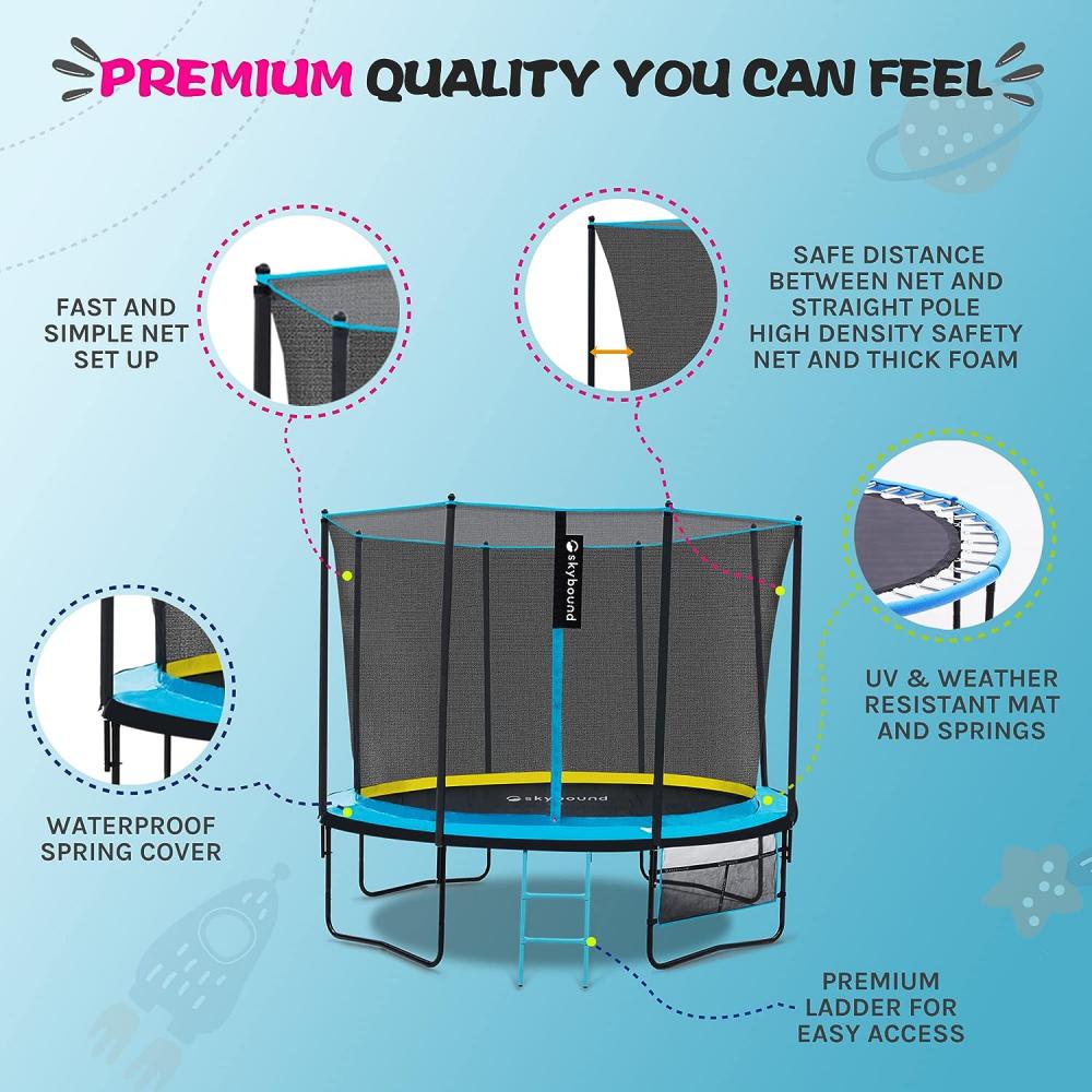 Trampoline extérieure 10ft pour les enfants Skyblue