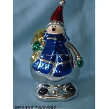 Ceramic Christmas Red  Snowman Snowman