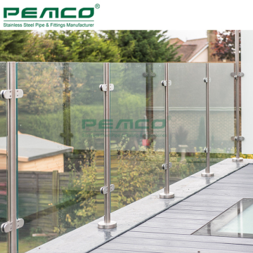 Modern Design Indoor Stainless Steel and Tempered Glass Railing at Factory Prices