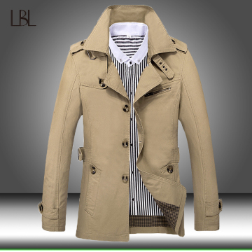 2020 Autumn/Winter Trench Coat Men Jackets Casual Outwear Windbreaker Jacket Male Business Cotton Fashion Overcoat Long Coats