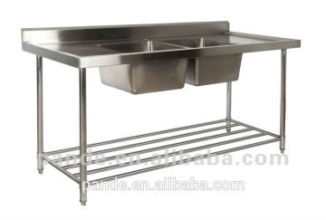 kitchen stainless steel double stainless steel bench sink