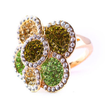 Multicolor Flower Ring with CZ Diamond for Women Designing