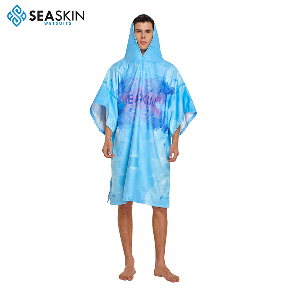 Seaskin Microfiber Large Cuff Surf Poncho Changing Robe