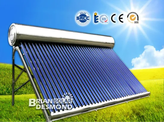 Solar Water Heater with pressurized water tank for hot water